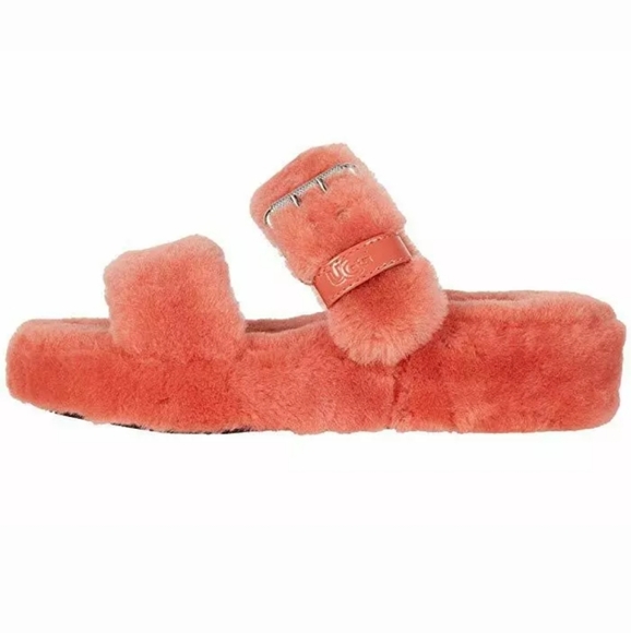 Women's UGG FUZZ Sheepskin Slipper Slides Mariposa - Picture 4 of 8